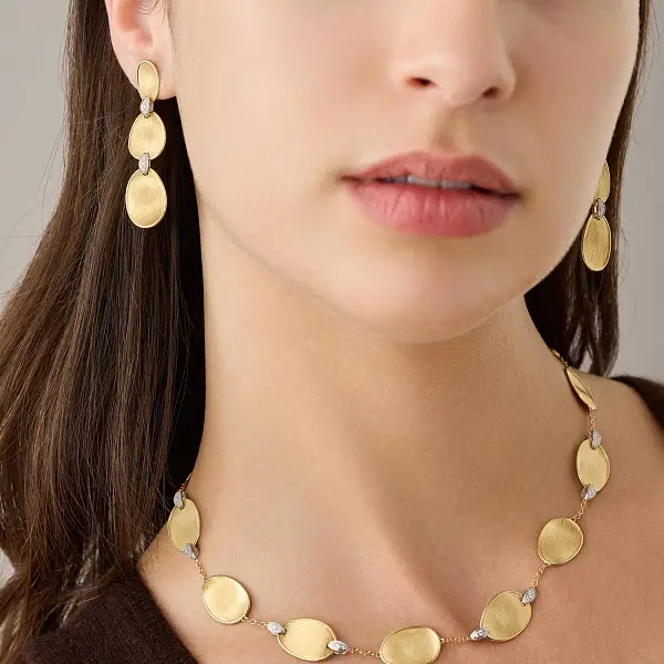 Goldohrringe Marco Bicego Lunaria Diamonds OB1461_B YW Q6