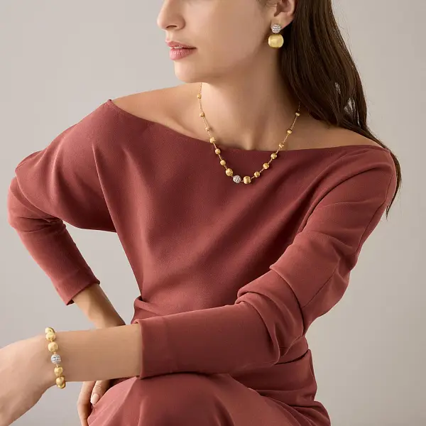 Goldene Halskette Marco Bicego Africa Alta CB2899_B2 YW Q6