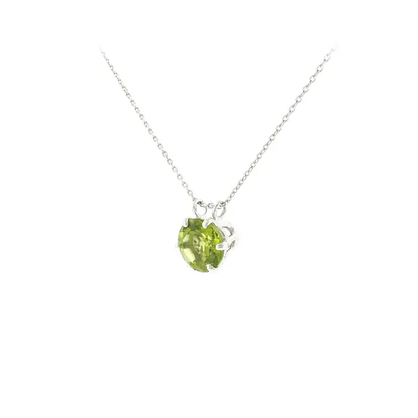 Anhänger aus Weißgold mit natürlichem Peridot 2,00 ct