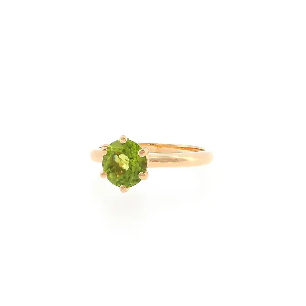 Ring aus 18 kt Roségold mit Peridot 1,35 ct