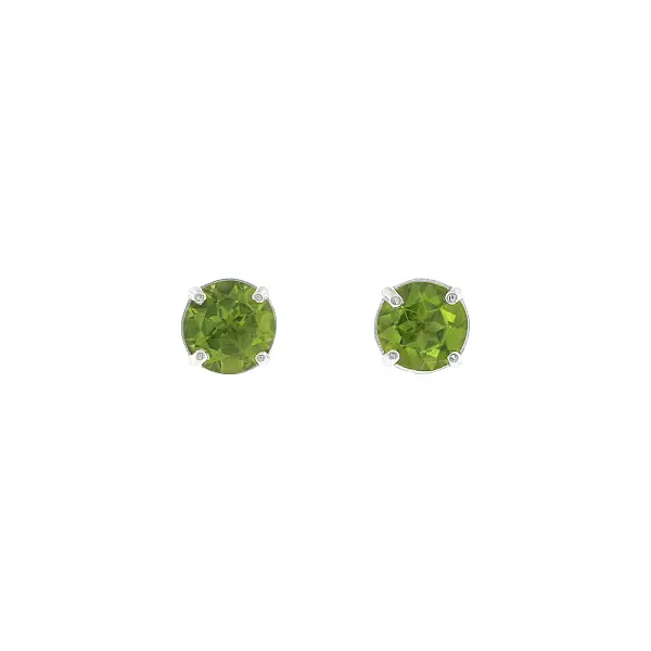 Ohrringe aus 18 kt Weißgold mit Peridots 3,80 ct