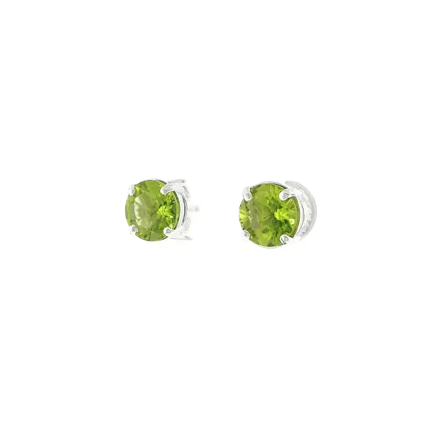 Ohrringe aus 18 kt Weißgold mit Peridots 3,80 ct