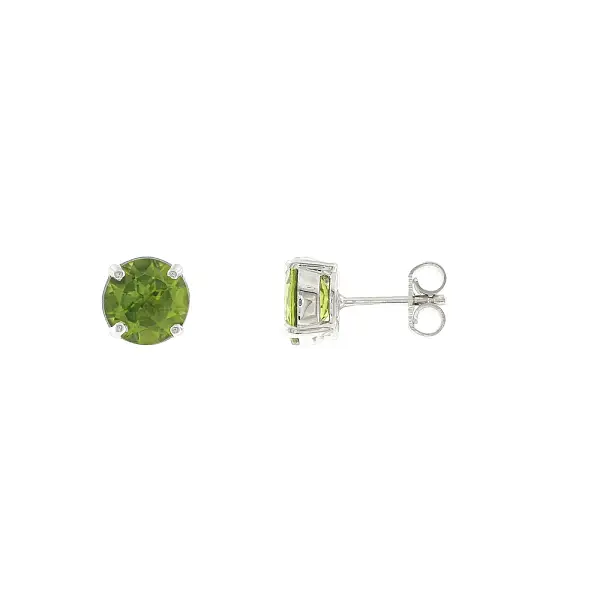 Ohrringe aus 18 kt Weißgold mit Peridots 3,80 ct