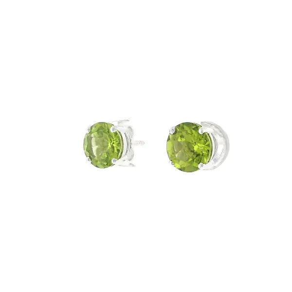 Ohrringe aus 18 kt Weißgold mit Peridots 3,80 ct