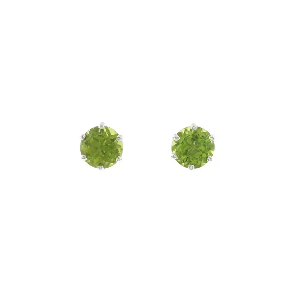 Ohrstecker aus 18 kt Weißgold mit Peridots 3,15 ct