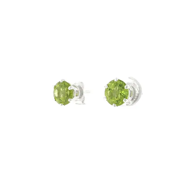 Ohrstecker aus 18 kt Weißgold mit Peridots 3,15 ct