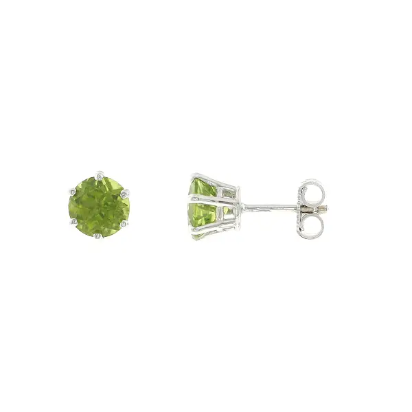 Ohrstecker aus 18 kt Weißgold mit Peridots 3,15 ct