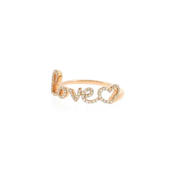 LOVE Ring aus Roségold mit Diamanten 0,33 ct