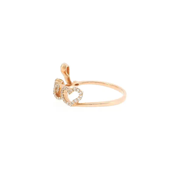 LOVE Ring aus Roségold mit Diamanten 0,33 ct