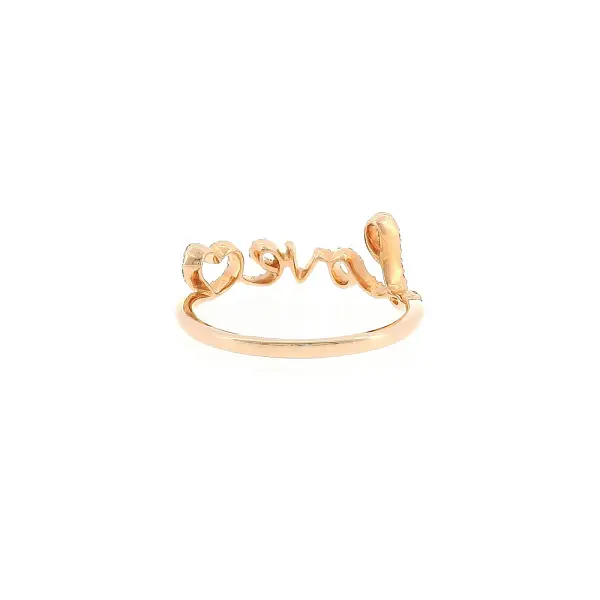 LOVE Ring aus Roségold mit Diamanten 0,33 ct