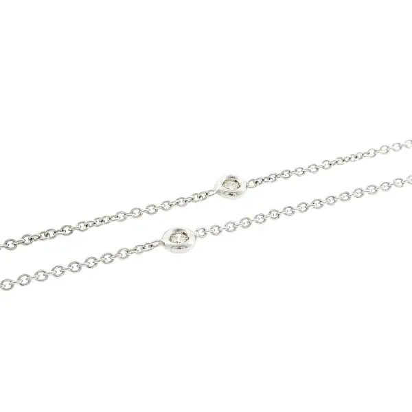 Diamantkette aus 18 kt Weißgold 0,14 ct