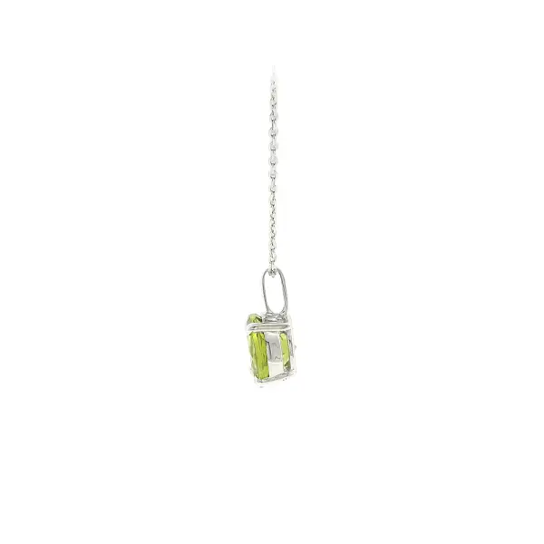 Eleganter Anhänger aus 18 kt Weißgold mit Peridot 1,90 ct