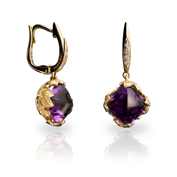 Gold-Ohrringe mit Amethyst Carrera y Carrera Eternal Lia