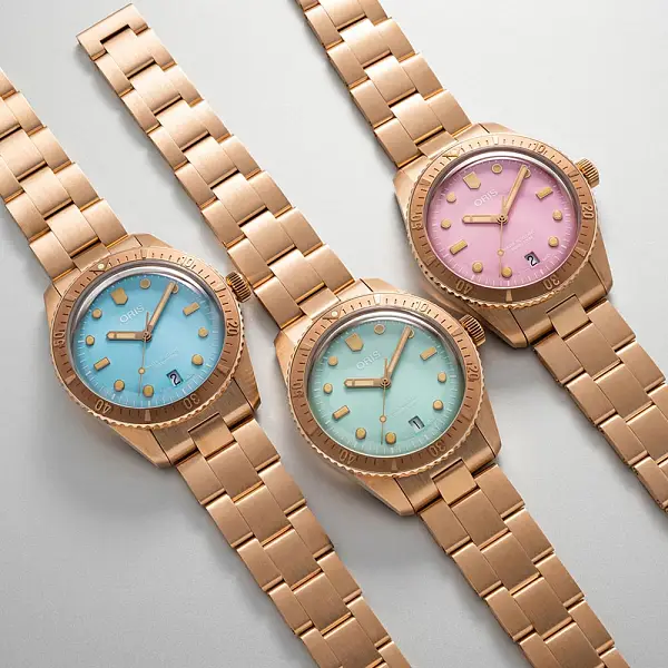 Oris Divers Sixty-Five Cotton Candy Sky Blue 01 733 7771 3155-07 8 19 15