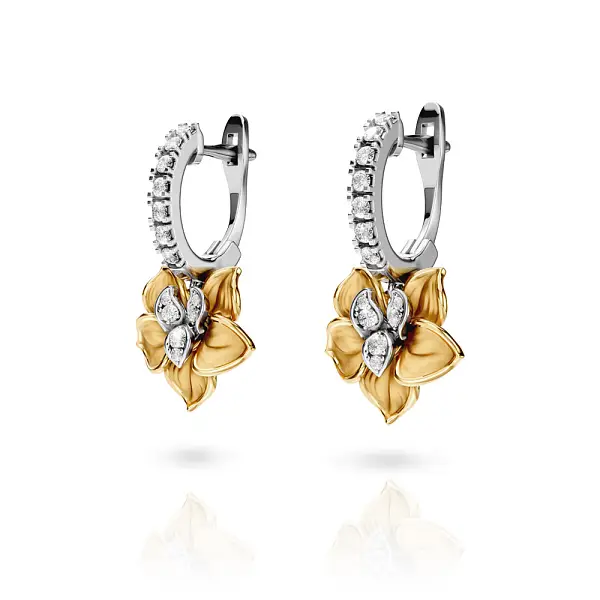 Carrera y Carrera Orquideas Long Ohrringe