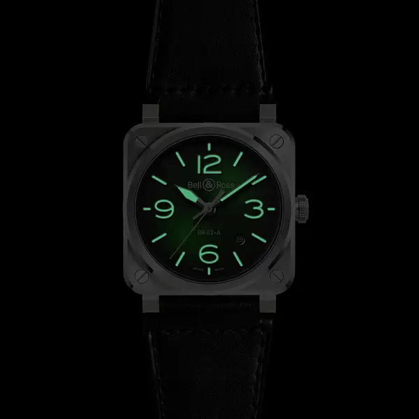 Bell & Ross BR-03 Steel Green BR03A-GN-ST/SCA
