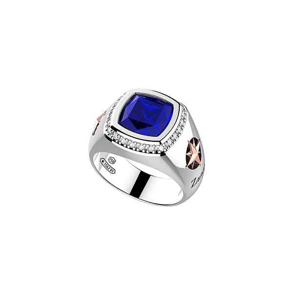 Gold Ring Zancan Couture Saphir EA317BR