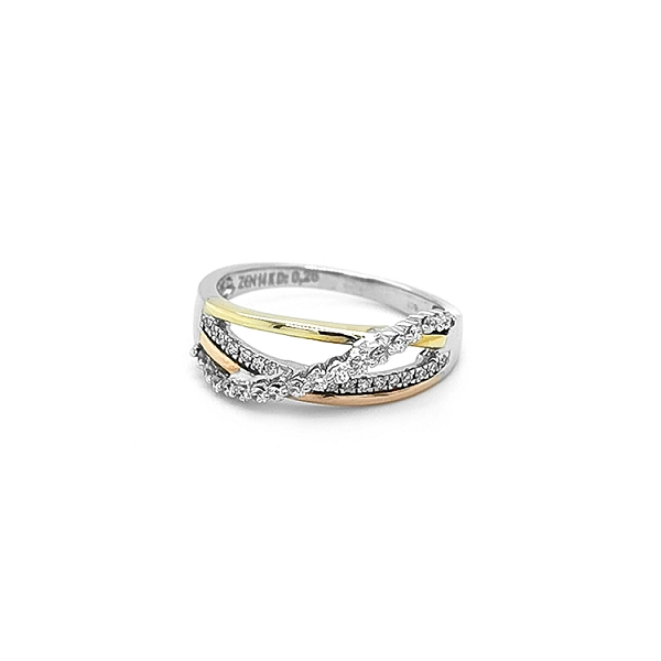 Goldring mit Diamanten