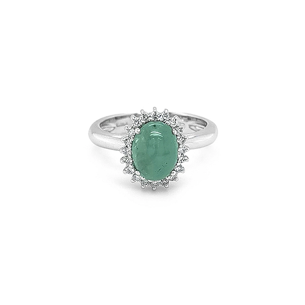 Goldring mit Smaragd und Diamanten