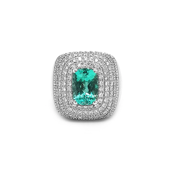Goldring mit Smaragd und Diamanten