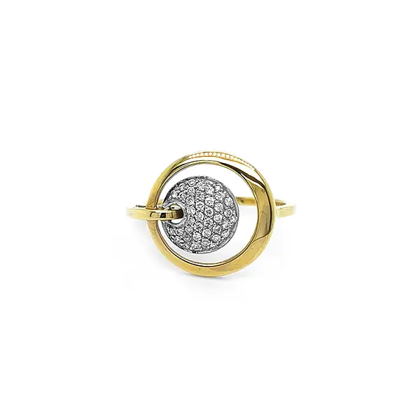 Goldring mit Diamanten