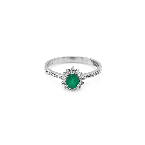Goldring mit Smaragd und Diamanten
