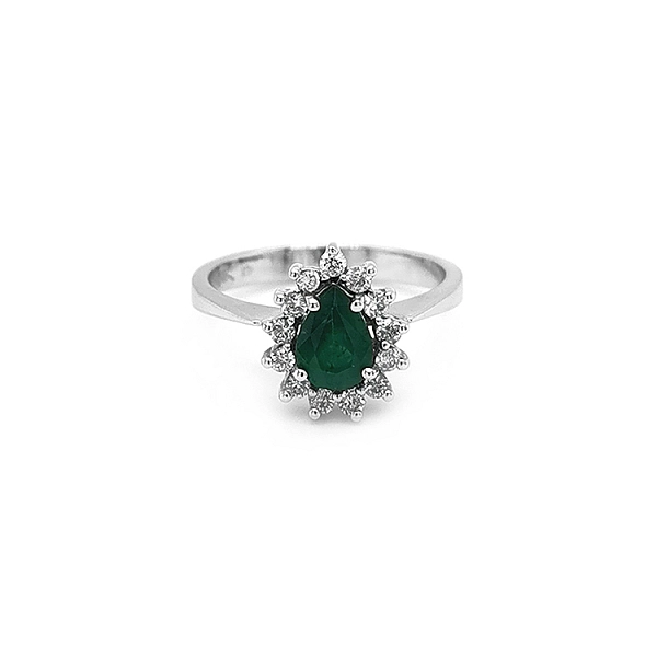Goldring mit Smaragd und Diamanten