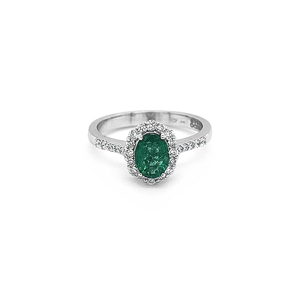 Goldring mit Smaragd und Diamanten