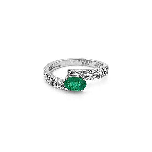 Goldring mit Smaragden und Diamanten