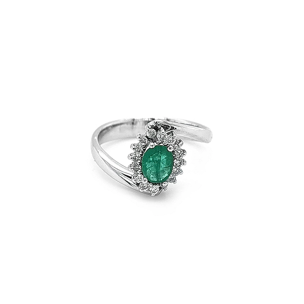 Goldring mit Smaragd und Diamanten