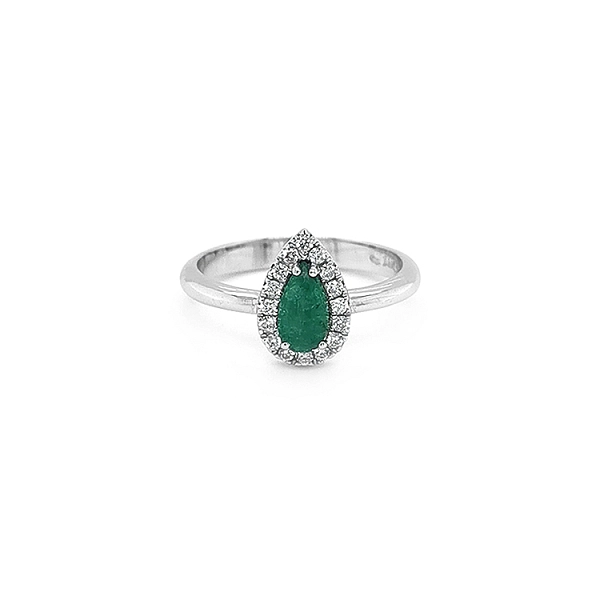 Goldring mit Smaragd und Diamanten