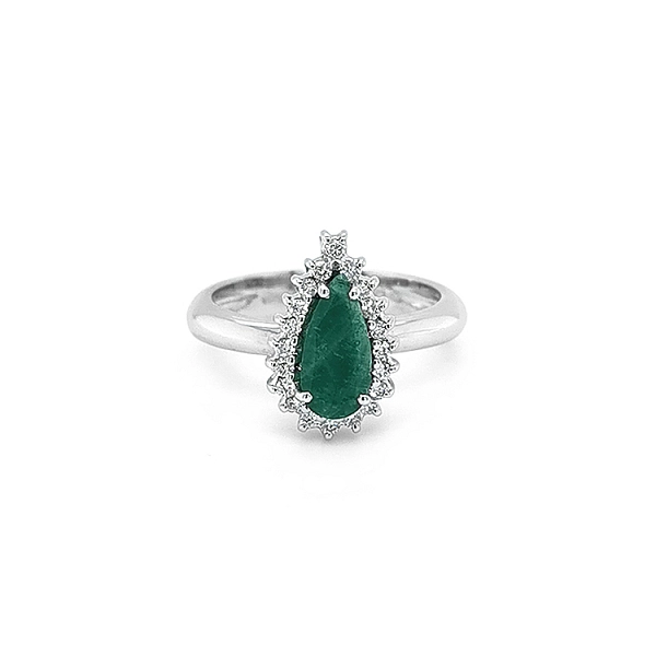 Goldring mit Smaragd und Diamanten