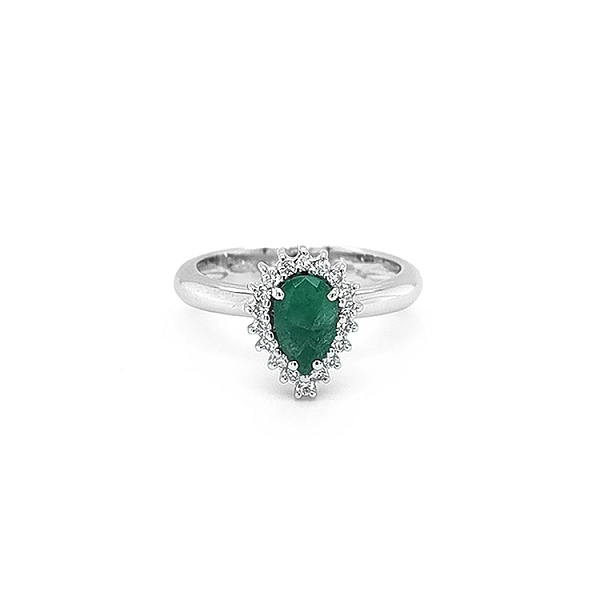 Goldring mit Smaragd und Diamanten
