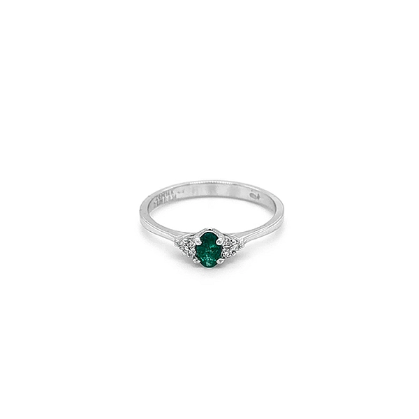 Goldring mit Smaragd und Diamanten