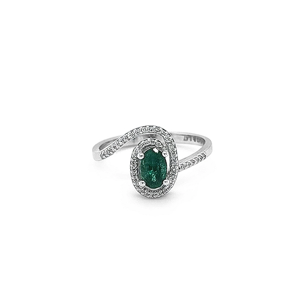 Goldring mit Smaragd und Diamanten