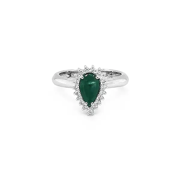 Goldring mit Smaragd und Diamanten