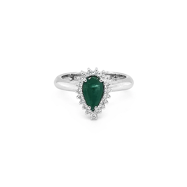 Goldring mit Smaragd und Diamanten