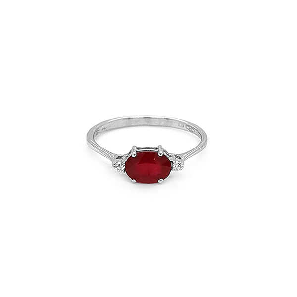 Goldring mit Rubin und Diamanten