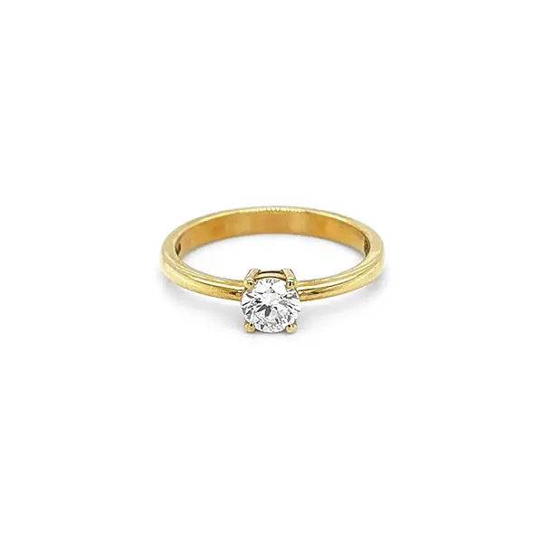 Gold Verlobungsring mit Diamant