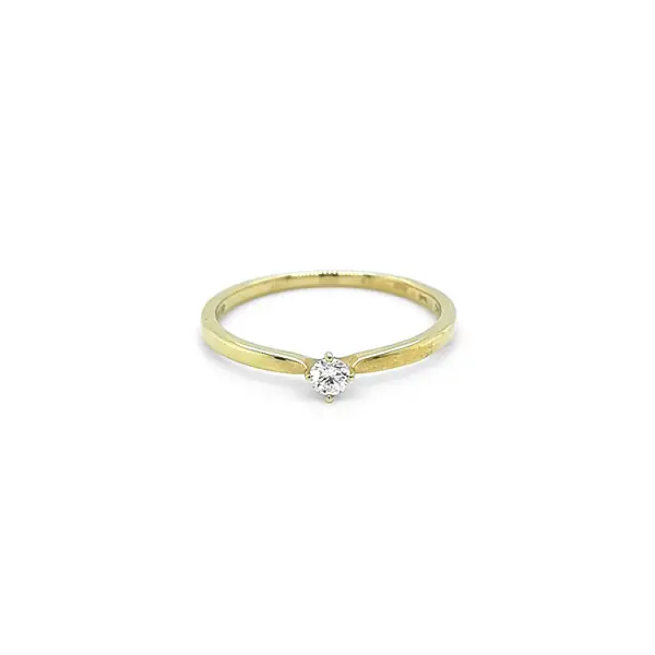 Gold Verlobungsring mit Diamant