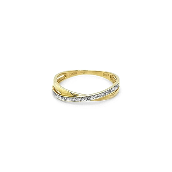 Goldring mit Diamanten