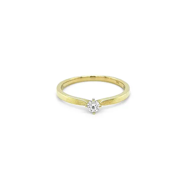 Gold Verlobungsring mit Diamant