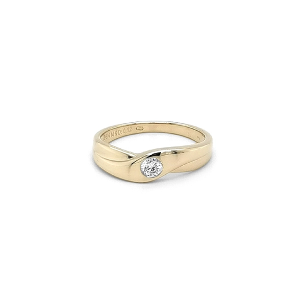 Gold Verlobungsring mit Diamant