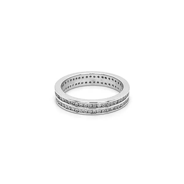 Goldring Ewigkeit mit Diamanten