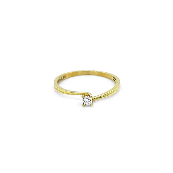 Gold Verlobungsring mit Diamant