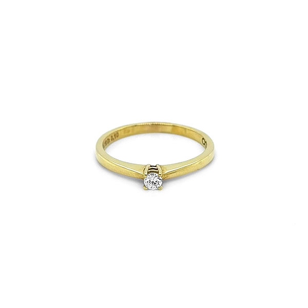Gold Verlobungsring mit Diamant