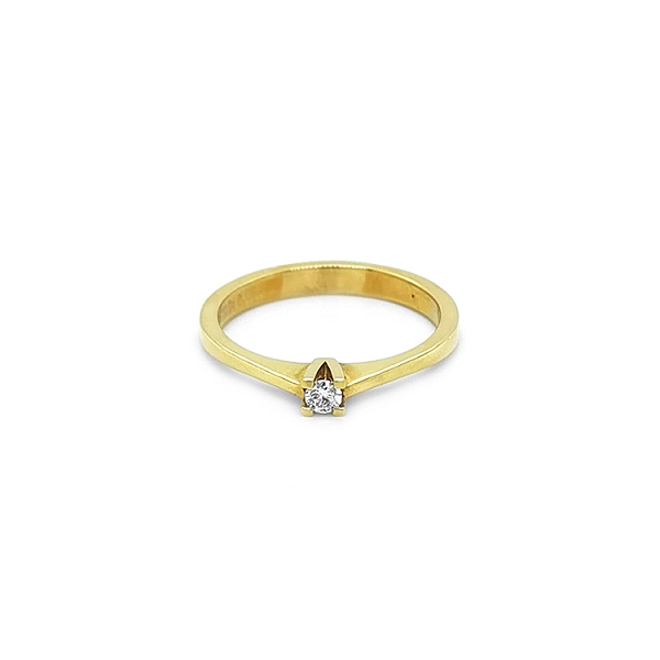 Gold Verlobungsring mit Diamant