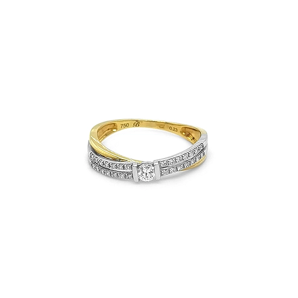 Goldring mit Diamanten