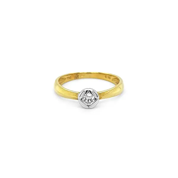 Gold Verlobungsring mit Diamant