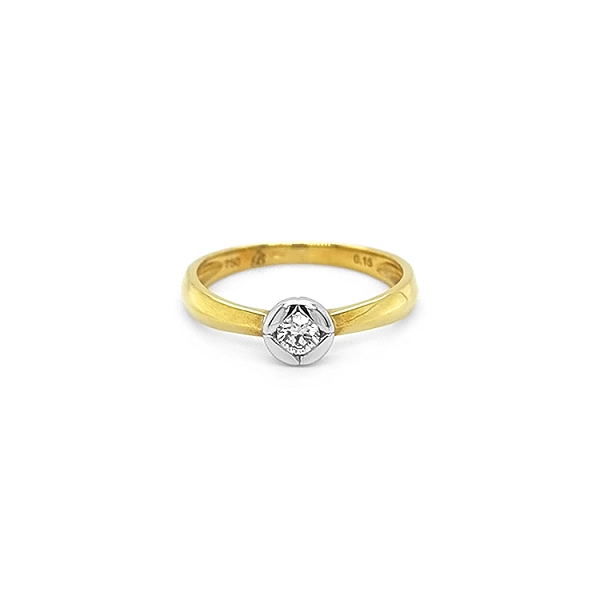 Gold Verlobungsring mit Diamant